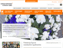 Tablet Screenshot of espoonseurakunnat.fi
